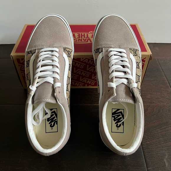 Custom Gucci Vans Hand Stitched Brown GG - Picture 12 of 15